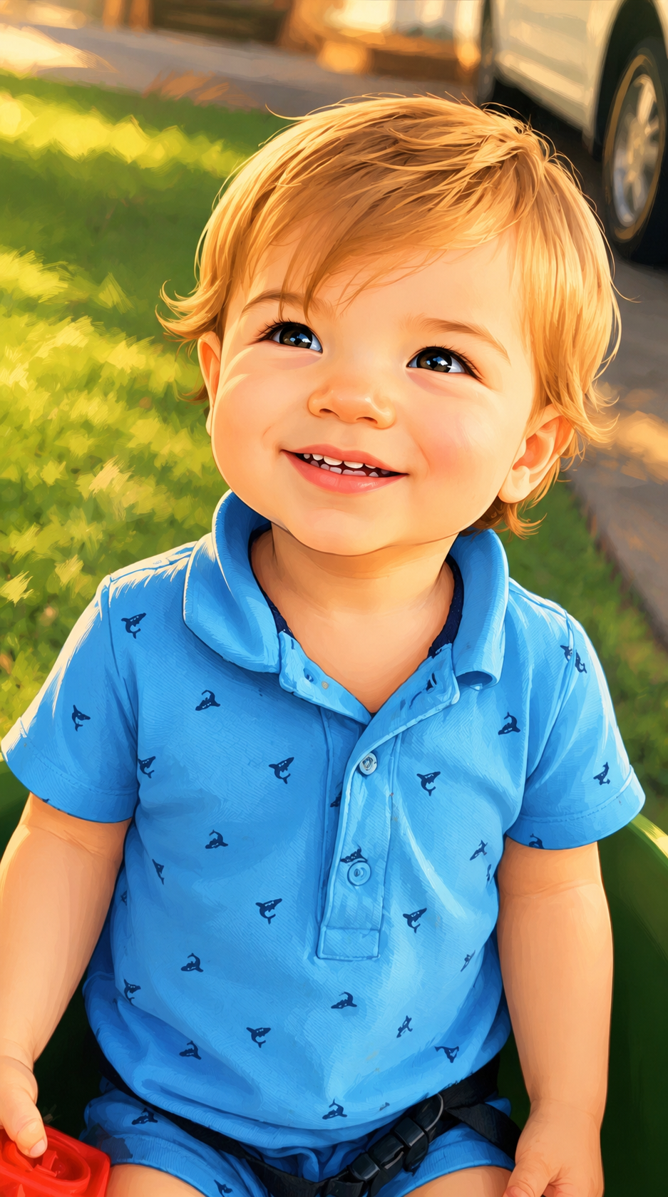 Joyful illustration of Kaleb